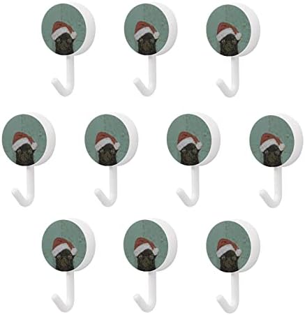 Дядо Мопс Кръгли Пластмасови Куки за Многократна употреба Лепило Куки, Окачени на Стената Куки за Кухня, Баня-10 X
