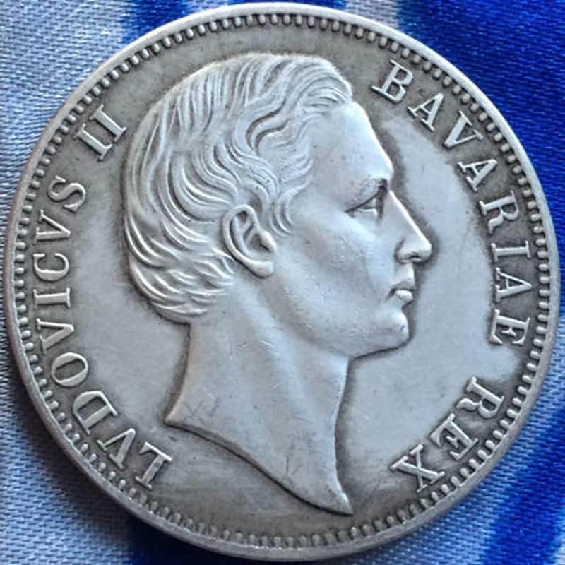 Немски монети 1867 Г., Медна, със сребърно покритие, Старинни Монети, Монета Събиране на ръчно изработени, подлежащи на