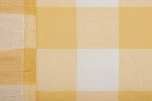 Калъфки в жълтата клетка Madison King Size, комплект от 2 покрива възглавница, 21 x 37, в жълтата клетка Buffalo и Слонова