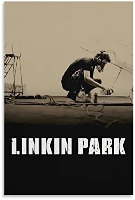 Плакат Linkin Park Стенно Изкуство, Печат върху Платно Плакат Домашна Баня Спалня Офис Декор в Хола Платно Плакат Без