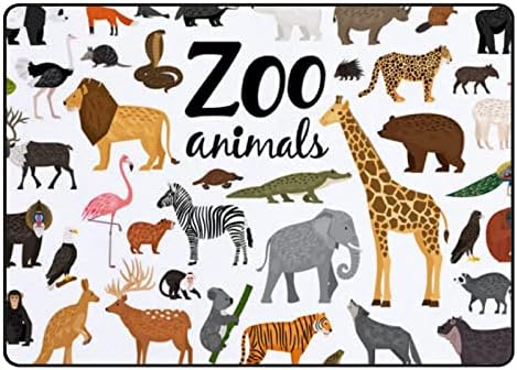XOLLAR Големи Меки Детски Постелки Меки Детски Игри Подложка За проследяването стъпки пълзи в Зоопарка Животни
