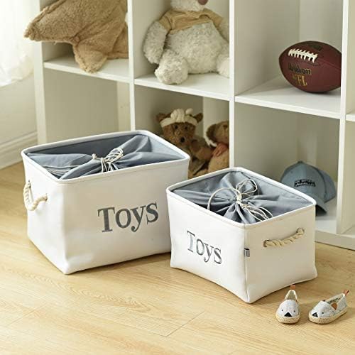 Детска кошница за съхранение на INough, Текстилен Органайзер, кош за играчки за Момичета и Момчета, Подарък Кошница,