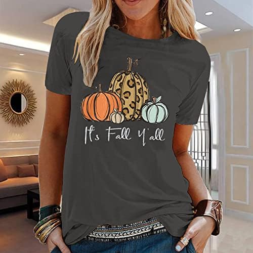 Дамски Дрехи с Къс Ръкав 2023 Топ с Кръгло Деколте и Графичен Дизайн на Тениска, Есенно-Лятна Блуза за Жените U0 U0