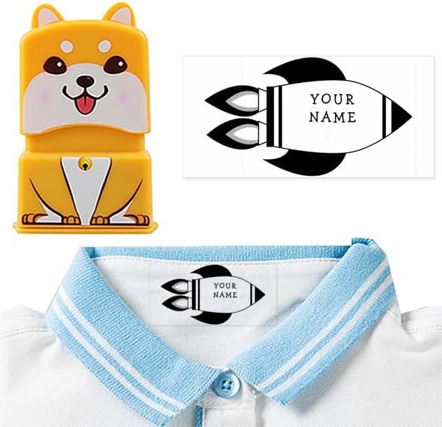 Персонализирани Детски Лични Печати За дрехи на Ракета кораб Tampekid'S Космически Сладък Гумен Печат Обикновените Етикети