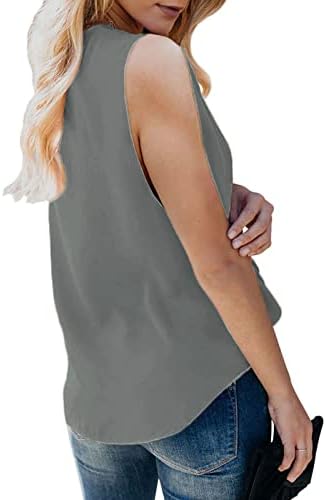 Блузи без ръкави Charella за Жени, Лято-Есен, V-Образно деколте, Ликра, Основни Асиметрични Блузи, Ризи, Жените TN