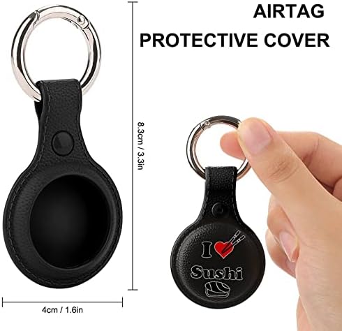 Обичам Суши Титуляр за AirTag Ключодържател TPU Защитен Калъф Локатор Етикет за Чантата си Багаж Домашни Любимци