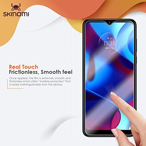 Защитно фолио Skinomi, съвместима с Motorola Moto G Pure (2 опаковки), Прозрачен филм TechSkin TPU Anti-Bubble HD