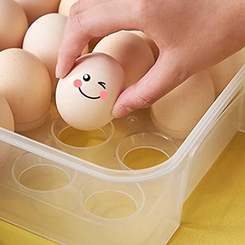 PDGJG Кутия за съхранение на яйца В Хладилник За Съхранение на Пресни Продукти, Съдове с Капак, Мрежа за Предпазване