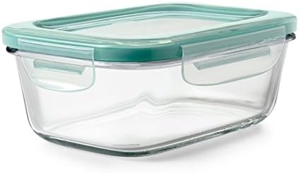 Комплект контейнери за Съхранение на хранителни продукти от Фланец Стъкло ОХО Good Grips Smart Seal, Прозрачен, Правоъгълник