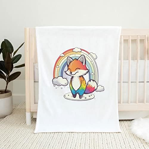 Детско Пеленальное одеяло с Анимационни лисици ръка - Графично Детско одеяло - Преливащи Детско одеало