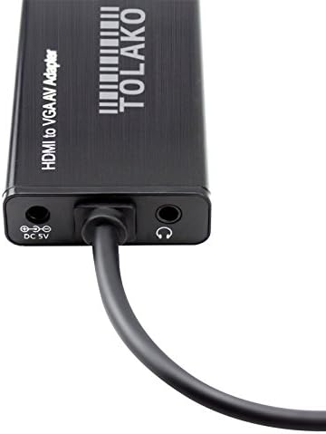 Rocsai Адаптер HDMI-VGA Конвертор за Настолни/Преносими компютри/Ultrabook1080P С Поддръжка на звук с Висока разделителна