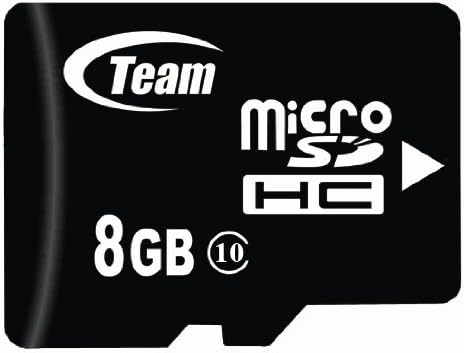 Високоскоростна карта памет microSDHC Team 8GB Class 10 20 MB/Сек. Невероятно бърза карта за Samsung B6520 Omnia PRO 5 B7350 PRO 4 Beat Disc M6710. В комплекта е включен и безплатен високоскоростен USB ад?