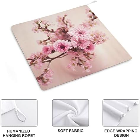 Кърпа за Ръце Lurnise Розови Цветя, Кърпи За Ръце Дизайн Дантела за Кухненски Кърпи за Баня, Кухня, Спорт