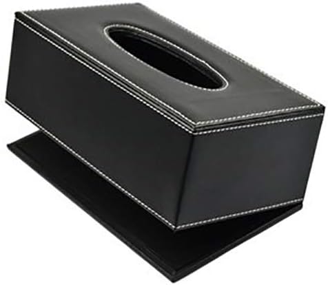 Научна покупката на Изкуствена Кожа Тъканно Покритие Кутия Case Титуляр за Домашния Офис, Автомобил Automotive (Черен)