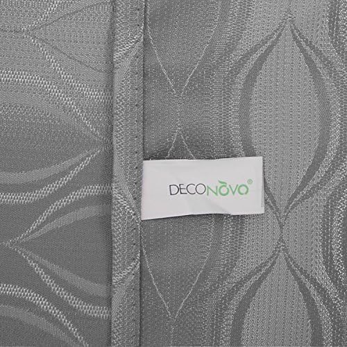 Жакард Драперии Deconovo Луксозни Пердета с една вълнообразна Шарките и Чифт Прозоречните Панели за Хола x 52W 95L Сив
