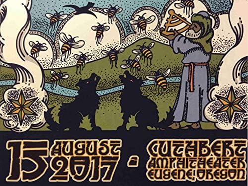 311 Оригинален Плакат Концертно турне на Eugene, OR 2017 със Саморъчен подпис на Гари Хюстън COA