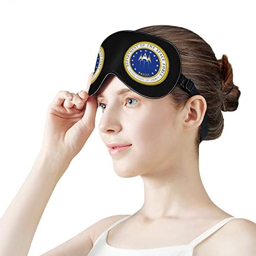 Маска за сън US Spaceforce Eye Mask Сенки за очи с Регулируема Каишка Превръзка на Очите, за да Пътуват със Самолет
