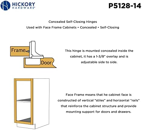 Профили Hickory P5128-14 Скрита Лицева Рамка за Панти, Полиран Никел