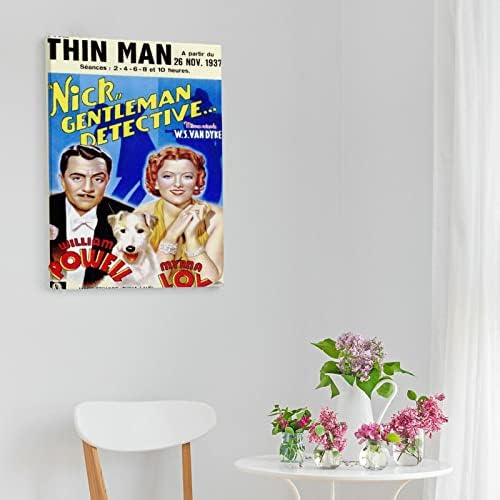 Плакати с филми Тънък човек, 1934, Стенен декор, Плакати и видео филми 24x36 (4), Стенен Щампи върху Платното