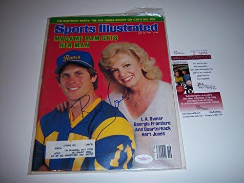 Бърт Джоунс Лос Анджелесские Рэмсы 1982 Jsa / coa Подписаха Sports Illustrated - Списания NFL с автограф