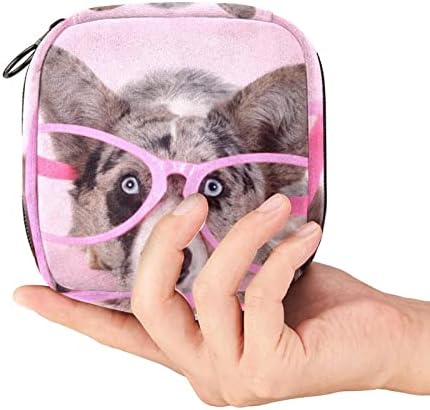 Розова чанта за новородени кучета порода вельш-corgi, Преносим Чанта за съхранение на Тампони за Хигиенни Кърпички, Притежателят