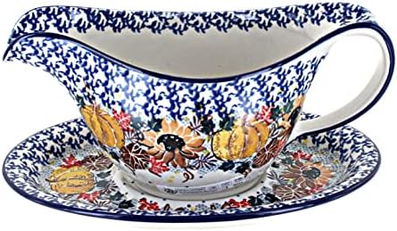 Соусник и чиния Harvest Bounty от керамика Blue Rose Polish Pottery