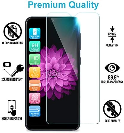 Сомони [3 опаковки] Съвместимост с Samsung Galaxy А01 [Покритие на екрана] [Закалено стъкло] Удобен Калъф защитно