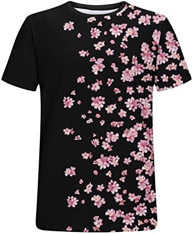 Мъжки Ризи С Флорални Принтом, Хавайски Плажна Риза, Ежедневни Тениска за Ежедневно Ваканция, Къс Ръкав, през