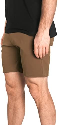 Imperial Motion Men 's Slim Fit Stretch Chino Short Лека, Водоустойчива и устойчива на петна 7 Спортен Кратък
