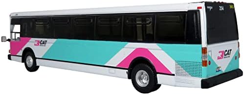 1980 Grumman 870 Подобрен дизайн Транзитен автобус CAT (Citizens Area Transit)-Лас Вегас 301 Ивица-на Север от 1/87 Монолитен под налягане модел от Iconic Replicas 87-0410