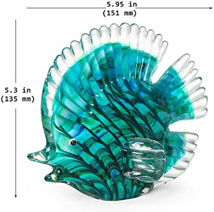 LONGWIN Ръчно изработени Стъклени Шарени Скулптура Тропическа Риба Стъклена Бластване Фигурка на Морско Животно Ръчно