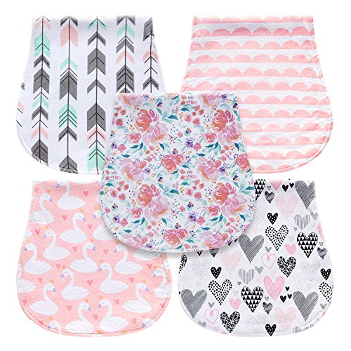5 Опаковки от Бебешки Кърпички от Оригване за момичета, Трехслойные, от Органичен памук, Мека и Абсорбиращи