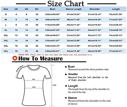 ayaso Женска Тениска С Къс Ръкав Plus Размер, V-образно деколте, Тренировъчен База Принт, Лятна Празнична Плажна