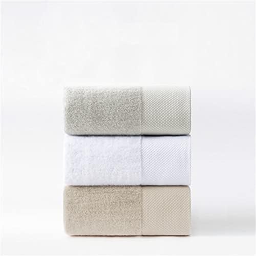 Кърпи за баня DNATS Домашно Памучно Хотелски кърпа за дома, Бяла, Мека и гъста, с коса не капе вода (Цвят: 3 бр.,
