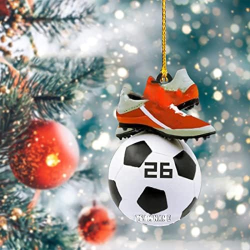 Акрилни Персонализирани Коледна украса за футболистите и феновете на футбола, Украса за семейството, Украшения