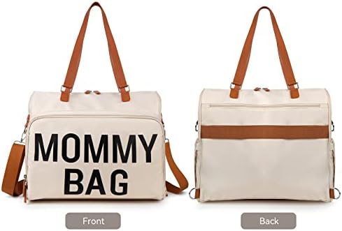 Чанта за майките Pripher за болницата, Раница и чанта-тоут за памперси с 14 джобове за 2 деца, Големи Водоустойчив