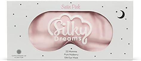 Silky Dreams Чиста маска за сън от длинноволокнистого коприна Тутового копринени буби 22-Momme, Изпълнен с