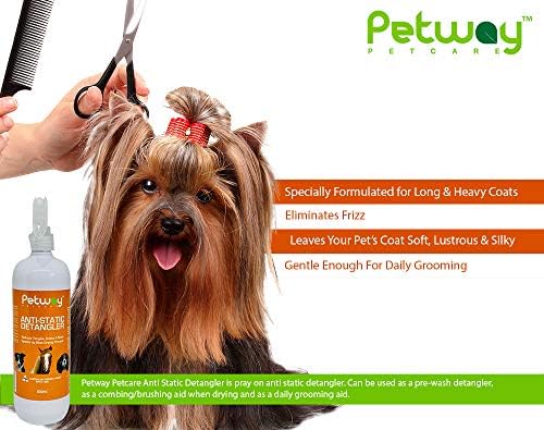 Petway Petcare Антистатични Распутывающий спрей за кучета, Котки и коне, Не съдържа фосфати, парабени и ензими, Премахва объркването на косата, Средство за ежедневна гриж?