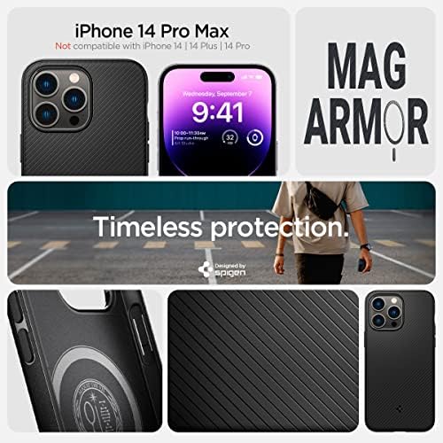 Калъф Spigen Mag Armor (MagFit) за iPhone 14 Pro Max, който е съвместим с калъф MagSafe за iPhone 14 Pro Max Case (2022)