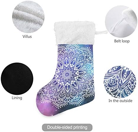 Коледни Чорапи ALAZA, Красива Мандала, Лилава Боя за Вратовръзки, Класически Персонализирани Големи Чорапи, Бижута за Семейни