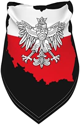 Карта на Полша с Орел и Бяло-Червено Полски Флага Домашно Куче Кученце Котка Балаклава Триъгълни Престилки Шал,