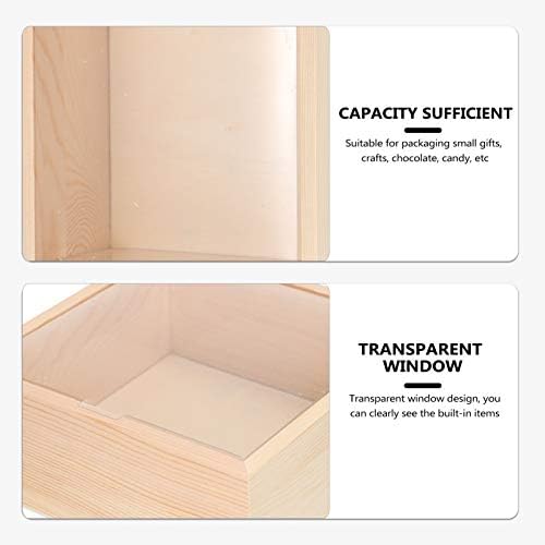 Подаръчни Кутии за бижута Cabilock Подарък Дървена кутия с Прозрачен Прозорец, Ароматизирани Сапуни За Баня, Кутия