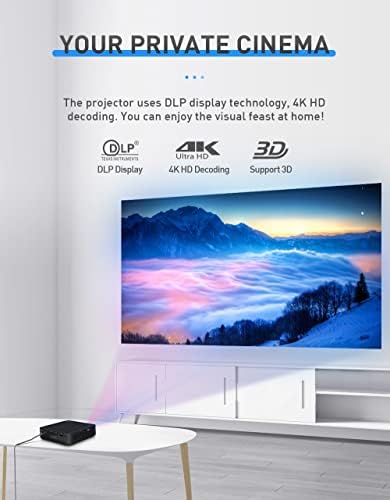 Мини DLP-проектор CXDTBH P15 -Съвместим Джобен видео проектор Лаптоп 3D Проектор за домашно кино Android