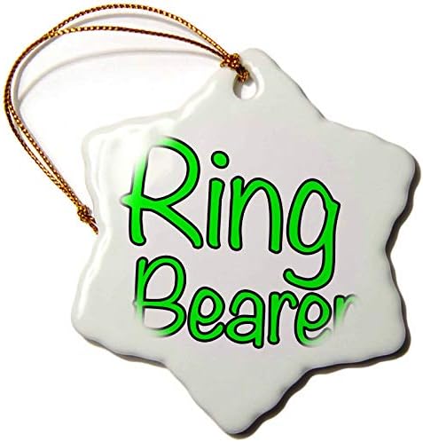 Титуляр на пръстените 3dRose - Титуляр на пръстените Зелен цвят - Декорации (orn-261044-1)