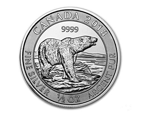 2018 Канадски Бяла Мечка 1/2 УНЦИЯ .9999 проба на Среброто $2 MS70 NGC