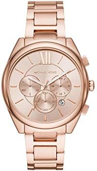 Дамски часовник Michael Kors Janelle Хронограф от Розово злато и Неръждаема стомана MK7108