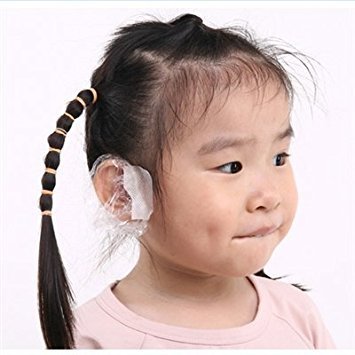 100шт за Еднократна употреба Водоустойчив Ушни Седалка за Душ Hair Dyer Salon Ear Protector Caps Clear