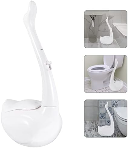 Инструменти за почистване на Cabilock Swan Притежателя Четки за Тоалетна със Сменяеми Почистващ Подложки Набор от