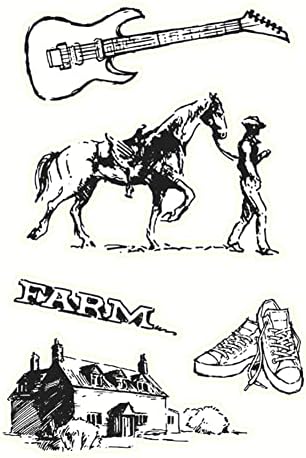 Западните Каубойски Прозрачни Печати, селското стопанство Обувки, Селски Прозрачни Печати за Направата на Хартиени Картички,
