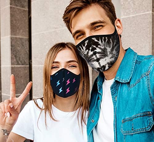 Множество маска за лице Top Trenz от еластичен плат за ежедневна употреба - За лице в закрито / На открито - Однотонная